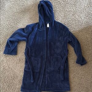 GAP Blue Terry Cloth Hooded Pajama Robe